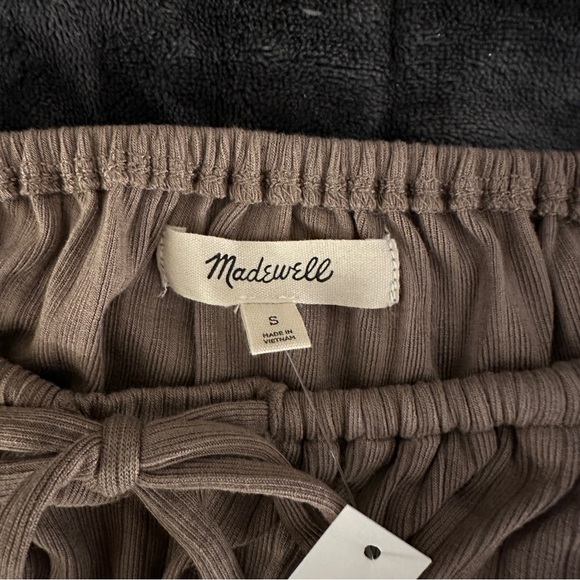 NWT Madewell ribbed square neck long sleeve top Small light umber - Picture 4 of 7